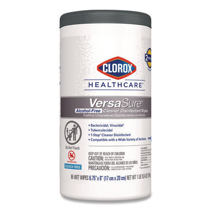 Versasure Cleaner Disinfectant Wipes, 1-ply, 6.75 X 8, Original Scent, White, 85 Towels/can