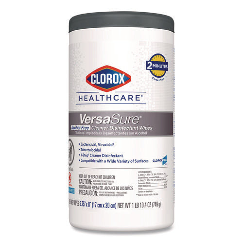 Versasure Cleaner Disinfectant Wipes, 1-ply, 6.75 X 8, Original Scent, White, 85 Towels/can