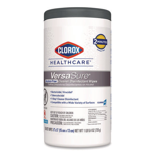 Versasure Cleaner Disinfectant Wipes, 1-ply, 6 X 5, Fragranced, White, 150 Towels/canister
