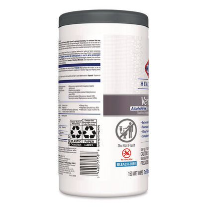 Versasure Cleaner Disinfectant Wipes, 1-ply, 6 X 5, Fragranced, White, 150 Towels/canister