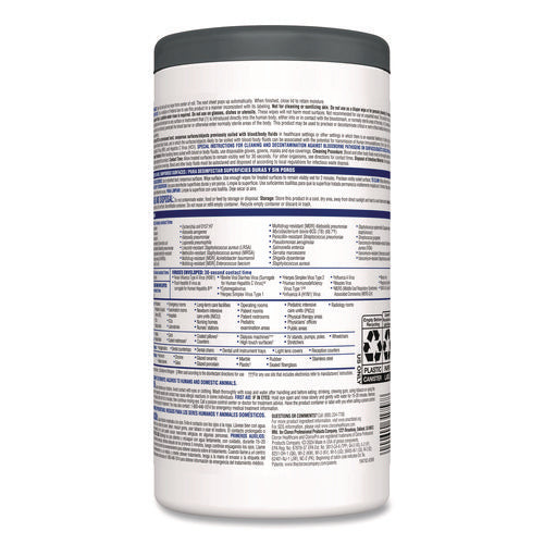 Versasure Cleaner Disinfectant Wipes, 1-ply, 6 X 5, Fragranced, White, 150/canister, 6 Canisters/carton