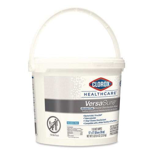 Versasure Cleaner Disinfectant Wipes, 1-ply, 12 X 12, Fragranced, White, 110/bucket