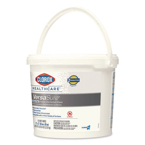 Versasure Cleaner Disinfectant Wipes, 1-ply, 12 X 12, Fragranced, White, 110/bucket