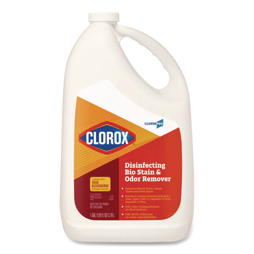 Disinfecting Bio Stain And Odor Remover, Fragranced, 128 Oz Refill Bottle