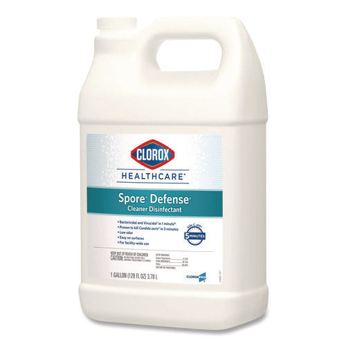 Spore Defense Cleaner Disinfectant, Closed System, 1 Gal Refill Bottle, 4/carton