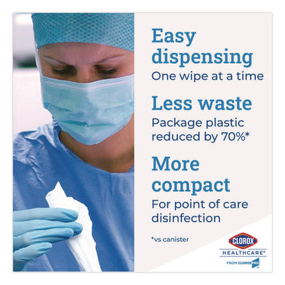 Bleach Germicidal Wipes, 1-ply, 6.75 X 9, Unscented, White, 70/canister