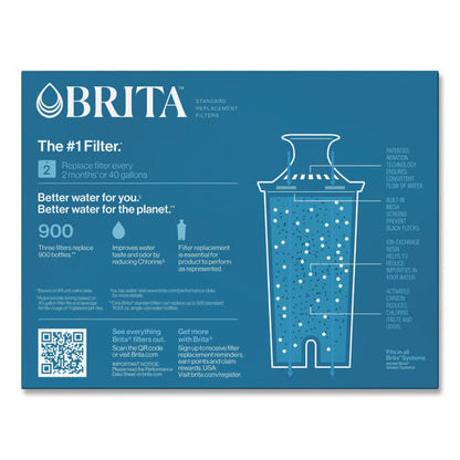 Standard Replacement Filters For Pitchers, Made Without Bpa, 3/pack