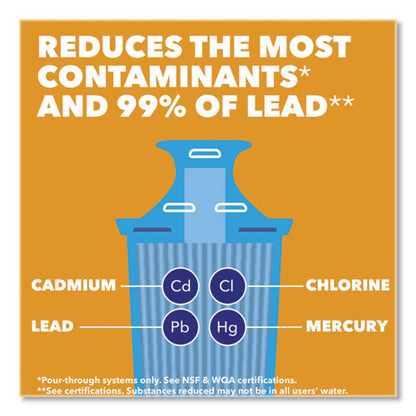 Pacifica Pitcher With Longlast+ Filter, 10 Cups, White/clear