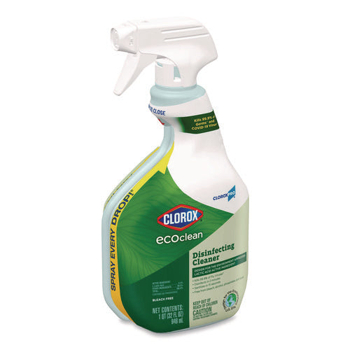 Clorox Pro Ecoclean Disinfecting Cleaner, Unscented, 32 Oz Spray Bottle