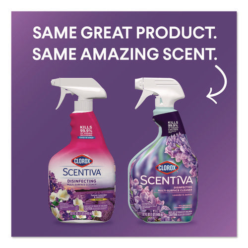 Scentiva Disinfecting Multi-surface Cleaner, Bleach Free, Lavender And Jasmine, 32 Oz Spray Bottle