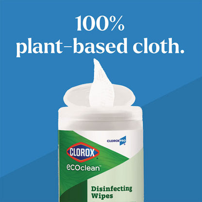 Cloroxpro Ecoclean Disinfecting Wipes, 1-ply, 8 X 7, Unscented, White, 75 Count