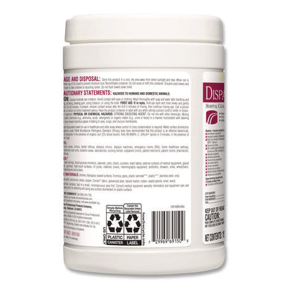 Dispatch Hospital Cleaner Disinfectant Towels W/bleach, 1-ply, 6.75 X 8, Unscented, White, 150/canister, 8 Canisters/carton
