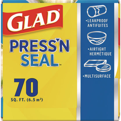 Press'n Seal Food Plastic Wrap, 70 Sq Ft, 12/carton