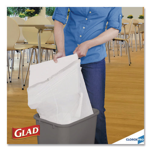 Cloroxpro Forceflex Tall Kitchen Drawstring Trash Bags, 13 Gal, 24 X 27.38, Gray, 100/box