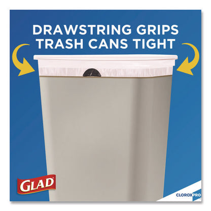 Cloroxpro Forceflex Tall Kitchen Drawstring Trash Bags, 13 Gal, 24 X 27.38, Gray, 100/box