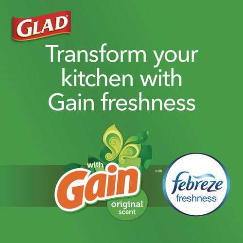 Forceflex Kitchen Drawstring Trash Bags, 13 Gal, Gain Original Scent, 24 X 27.38, White, 80/box