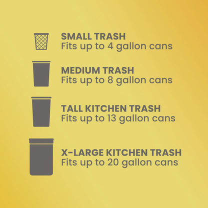 Forceflex Kitchen Drawstring Trash Bags, 13 Gal, Gain Original Scent, 24 X 27.38, White, 80/box