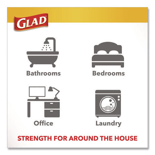 Medium Drawstring Trash Bags With Clorox, 8 Gal, Lemon Fresh Bleach Scent, 0.74 Mil, 23" X 21.63", Gray, 26/box