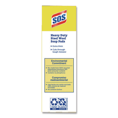 Steel Wool Soap Pads, 2.4 X 3, Steel, 15 Pads/box, 12 Boxes/carton