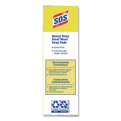Steel Wool Soap Pads, 2.4 X 3, Steel, 15 Pads/box, 12 Boxes/carton