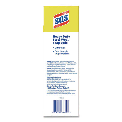 Steel Wool Soap Pads, 2.4 X 3, Steel, 15 Pads/box, 12 Boxes/carton