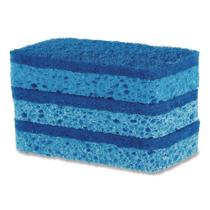 All Surface Scrubber Sponge, 2.5 X 4.5, 0.9" Thick, Dark Blue, 3/pack, 8 Packs/carton