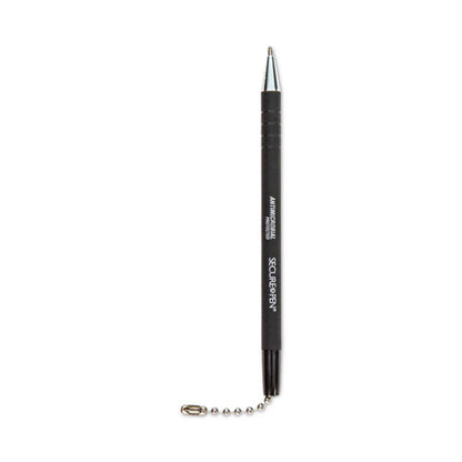 Replacement Antimicrobial Ballpoint Counter Pen, Medium 1 Mm, Black Ink, Black Barrel