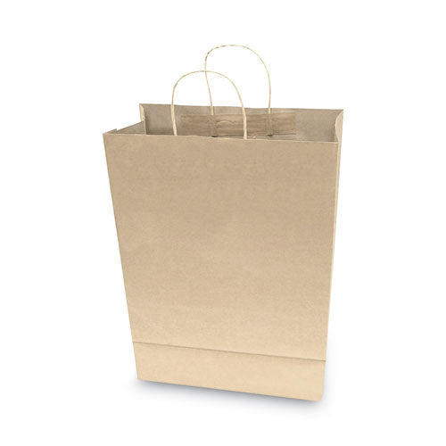 Premium Shopping Bag, Rope Handles, 12" X 6.5" X 17", Kraft, 50/box