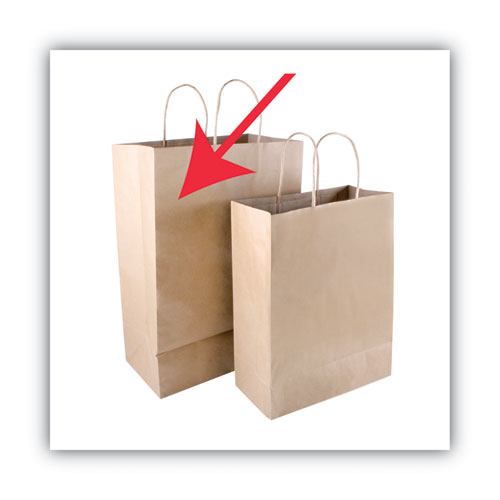 Premium Shopping Bag, Rope Handles, 12" X 6.5" X 17", Kraft, 50/box