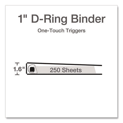 Premier Easy Open Clearvue Locking Slant-d Ring Binder, 3 Rings, 1" Capacity, 11 X 8.5, Black