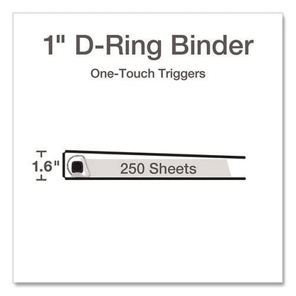 Premier Easy Open Clearvue Locking Slant-d Ring Binder, 3 Rings, 1" Capacity, 11 X 8.5, Black