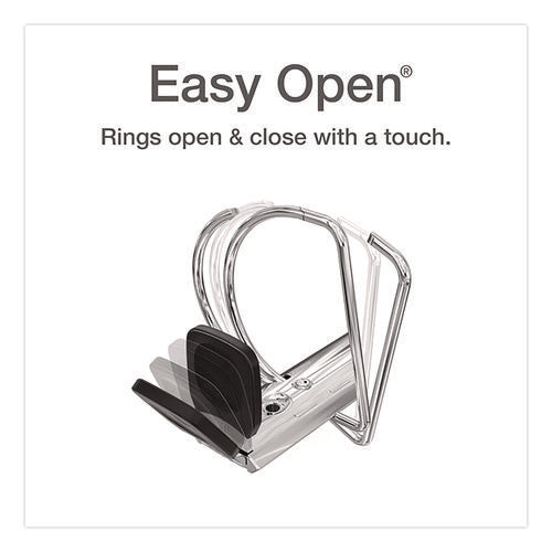 Premier Easy Open Clearvue Locking Slant-d Ring Binder, 3 Rings, 1.5" Capacity, 11 X 8.5, Black