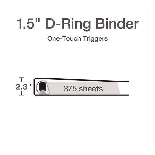 Premier Easy Open Clearvue Locking Slant-d Ring Binder, 3 Rings, 1.5" Capacity, 11 X 8.5, Black