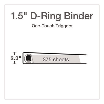 Premier Easy Open Clearvue Locking Slant-d Ring Binder, 3 Rings, 1.5" Capacity, 11 X 8.5, Black