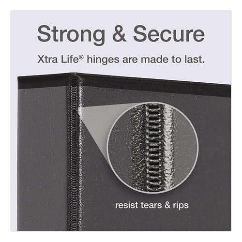 Premier Easy Open Clearvue Locking Slant-d Ring Binder, 3 Rings, 1.5" Capacity, 11 X 8.5, Black