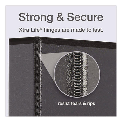 Premier Easy Open Clearvue Locking Slant-d Ring Binder, 3 Rings, 1.5" Capacity, 11 X 8.5, Black