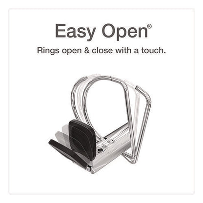 Premier Easy Open Clearvue Locking Slant-d Ring Binder, 3 Rings, 2" Capacity, 11 X 8.5, Black
