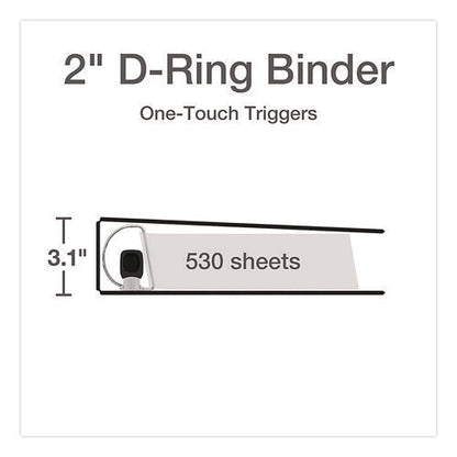 Premier Easy Open Clearvue Locking Slant-d Ring Binder, 3 Rings, 2" Capacity, 11 X 8.5, Black