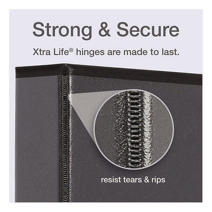 Premier Easy Open Clearvue Locking Slant-d Ring Binder, 3 Rings, 2" Capacity, 11 X 8.5, Black