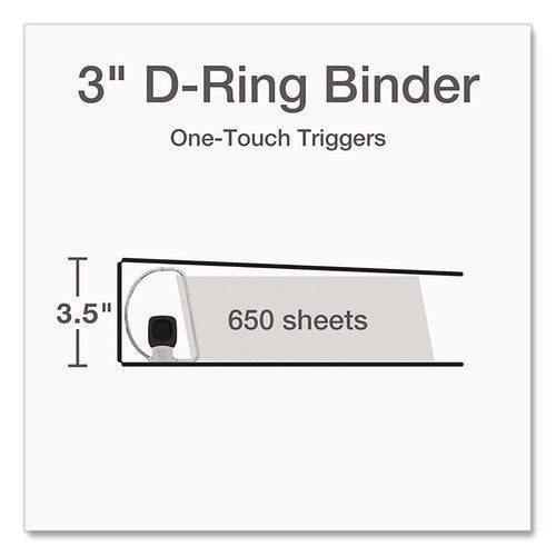 Premier Easy Open Clearvue Locking Slant-d Ring Binder, 3 Rings, 3" Capacity, 11 X 8.5, White