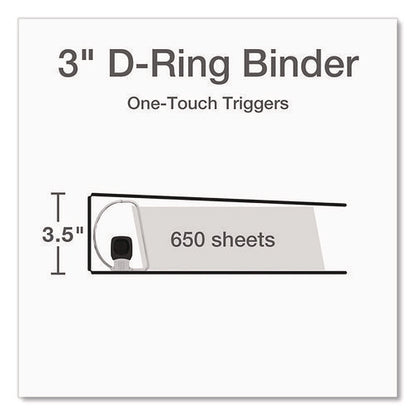 Premier Easy Open Clearvue Locking Slant-d Ring Binder, 3 Rings, 3" Capacity, 11 X 8.5, Black
