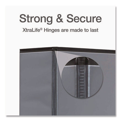 Premier Easy Open Clearvue Locking Slant-d Ring Binder, 3 Rings, 4" Capacity, 11 X 8.5, Black