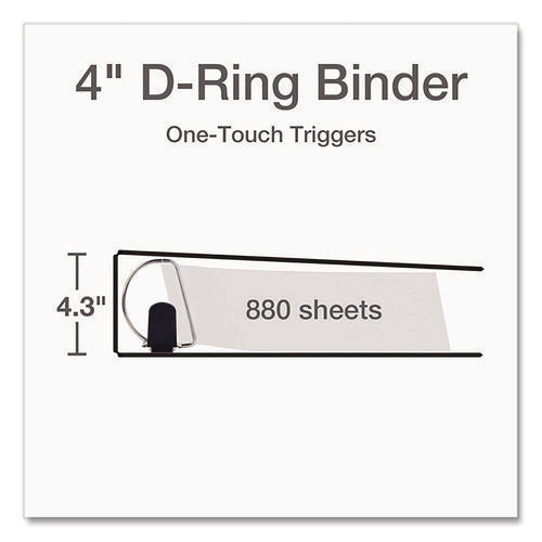 Premier Easy Open Clearvue Locking Slant-d Ring Binder, 3 Rings, 4" Capacity, 11 X 8.5, Black