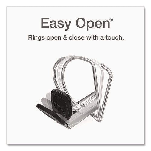 Premier Easy Open Clearvue Locking Slant-d Ring Binder, 3 Rings, 4" Capacity, 11 X 8.5, Black