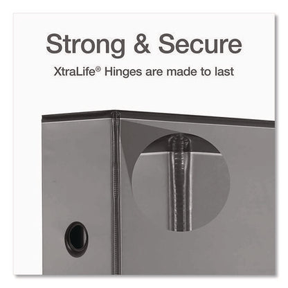 Premier Easy Open Clearvue Locking Slant-d Ring Binder, 3 Rings, 5" Capacity, 11 X 8.5, Black