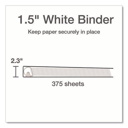 Xtralife Clearvue Non-stick Slant-d Ring Binder, 3 Rings, 1.5" Capacity, 11 X 8.5, White