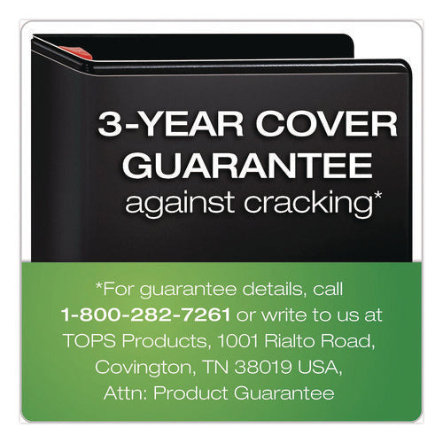 Xtralife Clearvue Non-stick Slant-d Ring Binder, 3 Rings, 1.5" Capacity, 11 X 8.5, Black