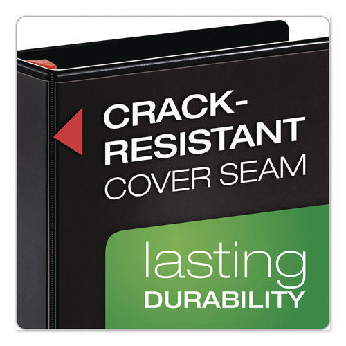 Xtralife Clearvue Non-stick Slant-d Ring Binder, 3 Rings, 1.5" Capacity, 11 X 8.5, Black
