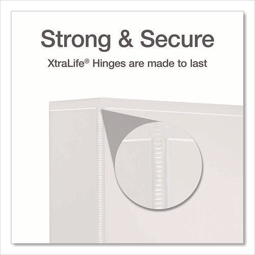 Xtralife Clearvue Non-stick Slant-d Ring Binder, 3 Rings, 2" Capacity, 11 X 8.5, White