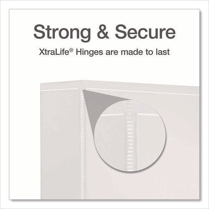 Xtralife Clearvue Non-stick Slant-d Ring Binder, 3 Rings, 2" Capacity, 11 X 8.5, White